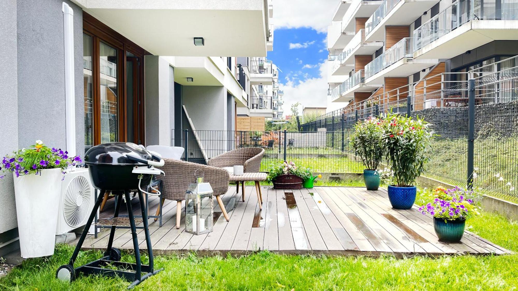 Appartement Classy 2-room With Private Garden And Air Conditioning- Old Town Krakau